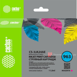 Картридж Cactus Cartridge CS-3JA24AE для HP OfficeJet Pro (magenta), 11 мл