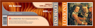 Холст Lomond XL Natural Canvas Dye, матовый, натуральный, 400 г/кв.м, 1270 мм, 10 м