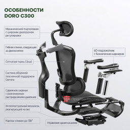 Эргономичное кресло Sihoo Doro C300 (белый)