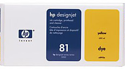 Картридж HP 81 UV (yellow) и печатающая головка, набор, 680 мл