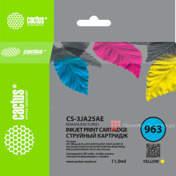 Картридж Cactus Cartridge CS-3JA25AE для HP OfficeJet Pro (yellow), 11 мл