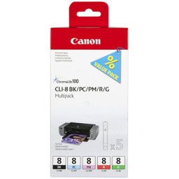Картридж Canon CLI-8 комплект (BK,PC,PM,R,G) 5шт