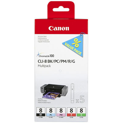 Картридж Canon CLI-8 комплект (BK,PC,PM,R,G) 5шт