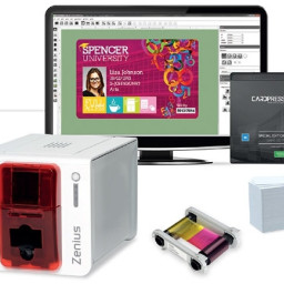 Карт-принтер Evolis Zenius Expert Smart and Contactless с кодировщиком для смарт-карт и бесконтактных карт Elyctis Dual (огненно-красный)