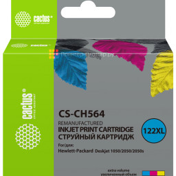 Картридж струйный Cactus CS-CH564 №122XL многоцветный (18 мл) для HP DJ 1050/2050/2050s