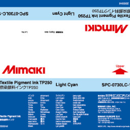 Чернила Mimaki TP250 Textile Pigment Ink (light cyan), 2 л