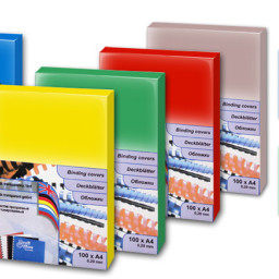 Обложки ProfiOffice, A4, пластик, 280 мкм, двусторонние глянец/мат, красные, 100 шт.