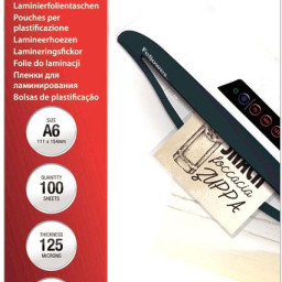 Пленка для ламинирования пакетная Fellowes, 111 х 154 мм, 125 мкм, глянцевая, 100 шт.