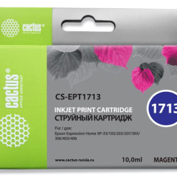 Картридж струйный Cactus CS-EPT1713 пурпурный (10мл) для Epson XP-33/103/203/207/303/306/403/406