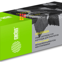 Картридж лазерный Cactus CS-CF542A желтый (1400 стр.) для HP LJ M254dw/M280nw/M281fdn