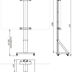 Универсальная мобильная стойка для интерактивной доски UMS-1