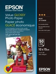 Бумага Epson Value Glossy Photo Paper, глянцевая, 10 x 15 см (102 x 152 мм), 183 г/кв.м (50 листов)